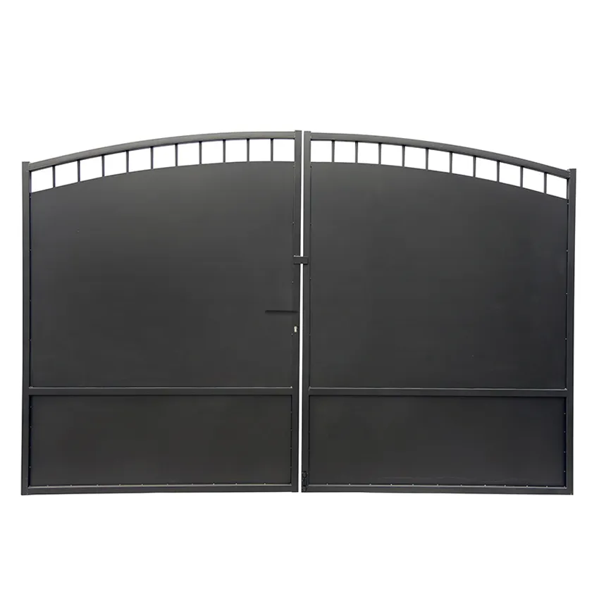 Portail en Fer Ã  Double Battant 3m x H. 2m coloris Noir   BELLADONE