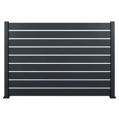 Opengewerkt aluminium hek - H. 141cm x Lengte 6m - OOGarden