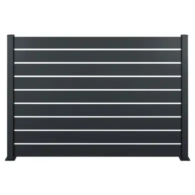 Opengewerkt aluminium hek - H. 141cm x Lengte 6m - OOGarden