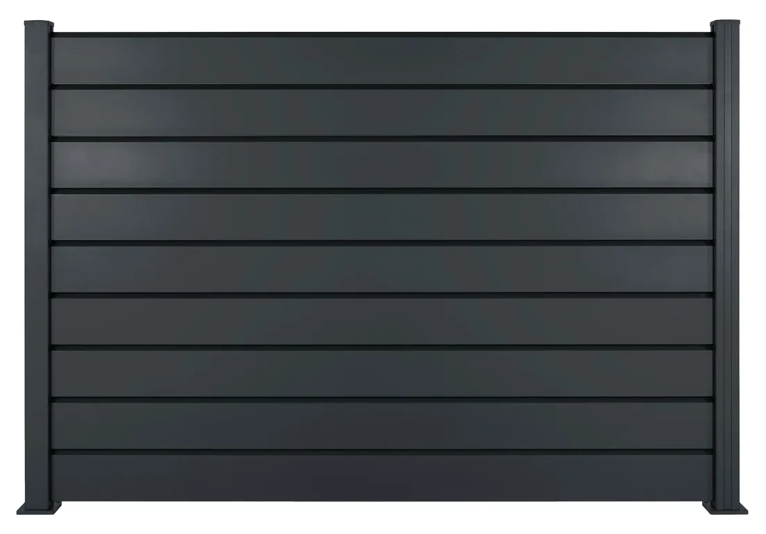 Clôture aluminium persienne H. 141cm x Longueur 4m