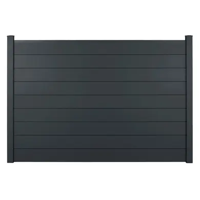 Clôture aluminium pleine - Longueur 2m x H. 141cm - A sceller - OOGarden