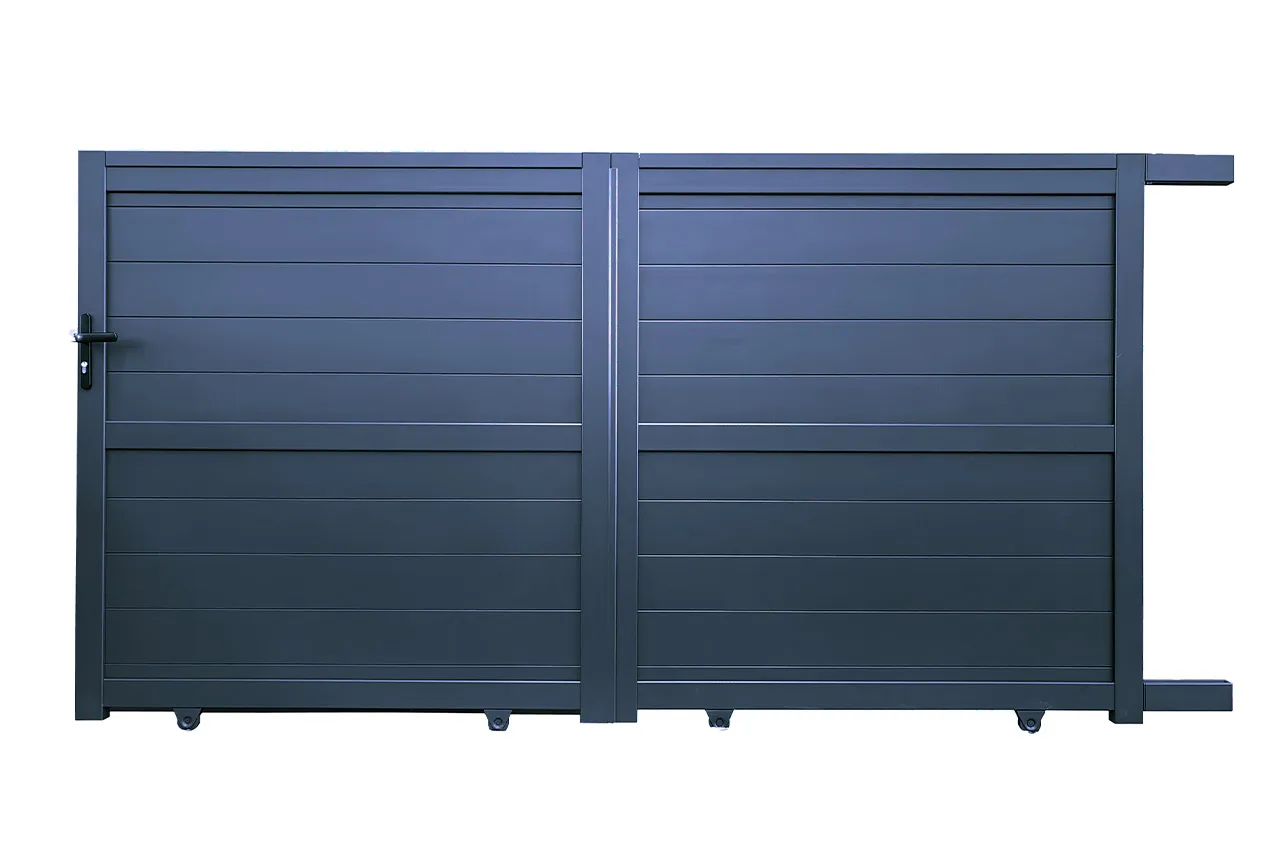 Portail aluminium coulissant 4m x H. 1,6m Gris Anthracite   LEONORA