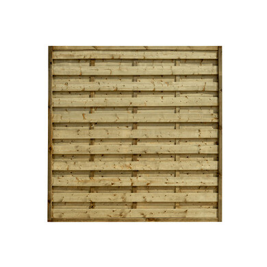 Habrita Panneau brise vue en bois traité - ventelles mobiles - dimensions  100 x H 200 cm
