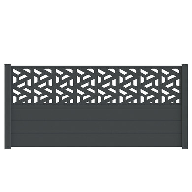 Clôture aluminium pleine - Lg 2m x H. 95cm - A sceller - TRAPEZE - OOGarden