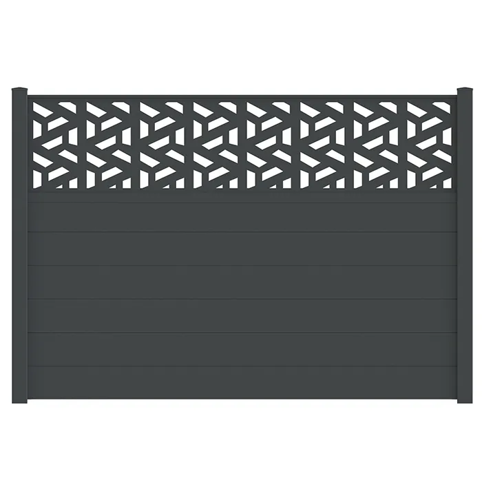 Clôture aluminium pleine Lg 10m x H. 141cm A sceller TRAPEZE