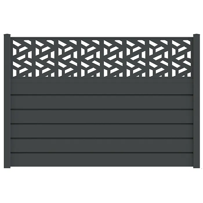 Clôture aluminium persienne Lg 8m x H. 141cm A sceller TRAPEZE