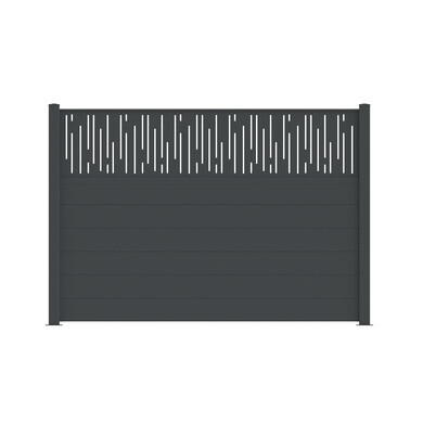 Clôture aluminium pleine - Longueur 10m x H. 141cm - GOLD - OOGarden