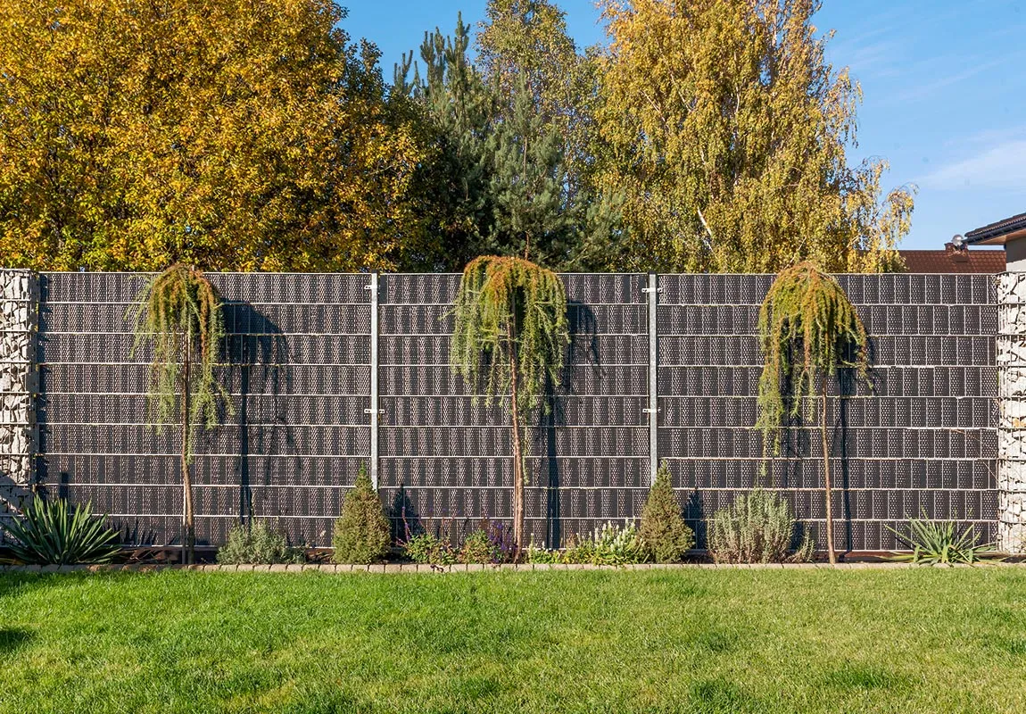 Kit d'occultation de 51 m de laniÃ¨re brise vue   rÃ©sine tressÃ©e marron