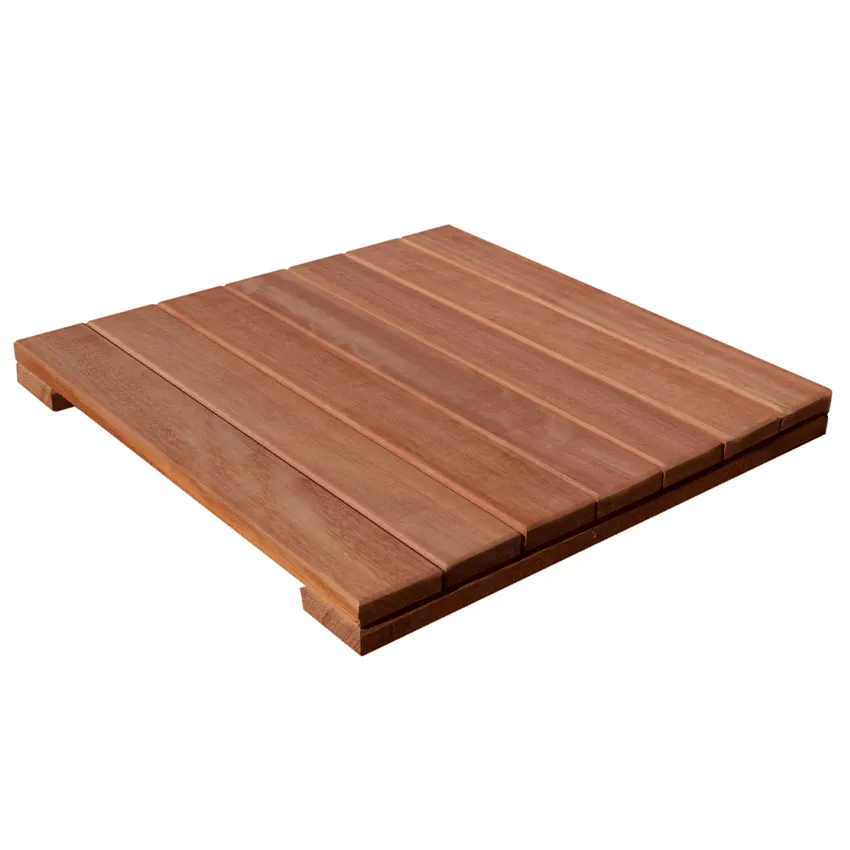 Kit de 40 dalles de terrasse Mukulungu 50 x 50 cm   Ep44 mm soit 10mÂ²