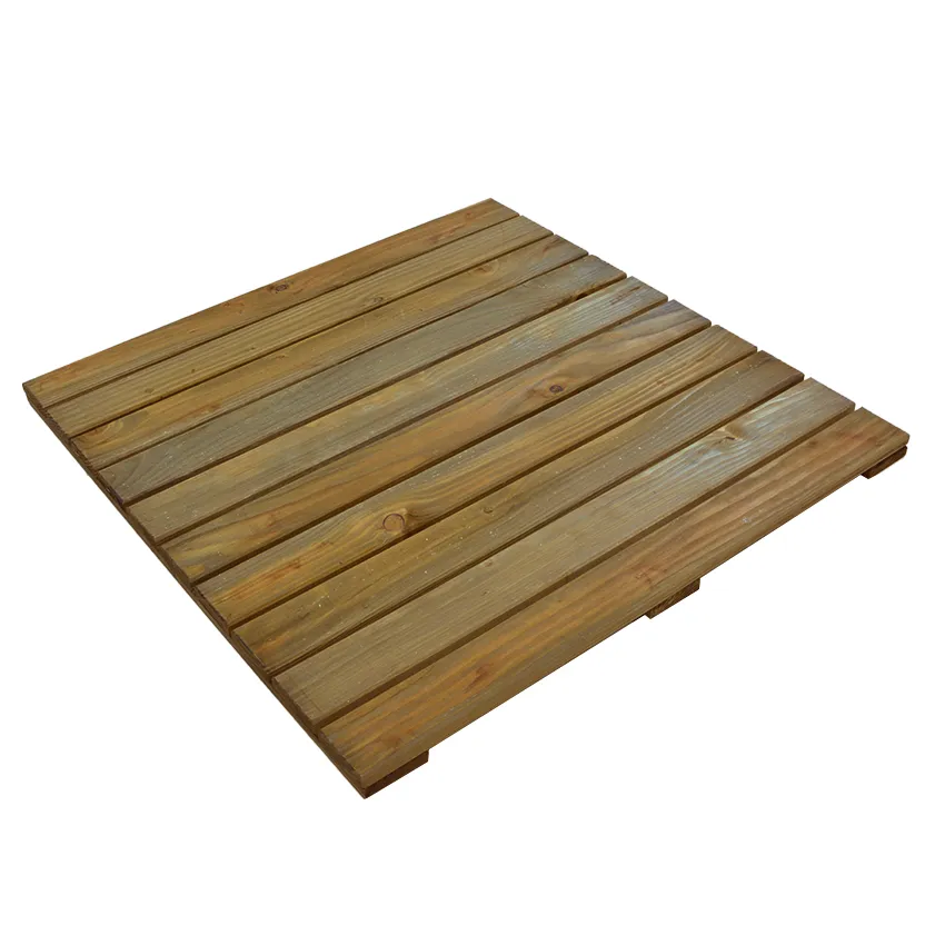 Lot de 20 dalles de terrasse bois Douglas 1mx1m   Surface : 20mÂ²