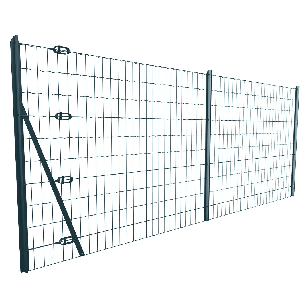 Komplettset 20 m Geschweißter Maschendraht zum Einbetonieren 100 x 50mm H. 1m20
