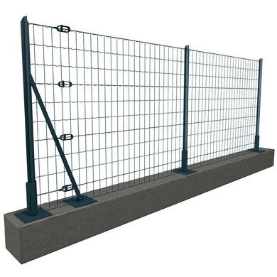 Komplettset 20m Geschweißter Maschendraht auf Platinen H. 1.5m | Maschenweite 100x50 mm - OOGarden