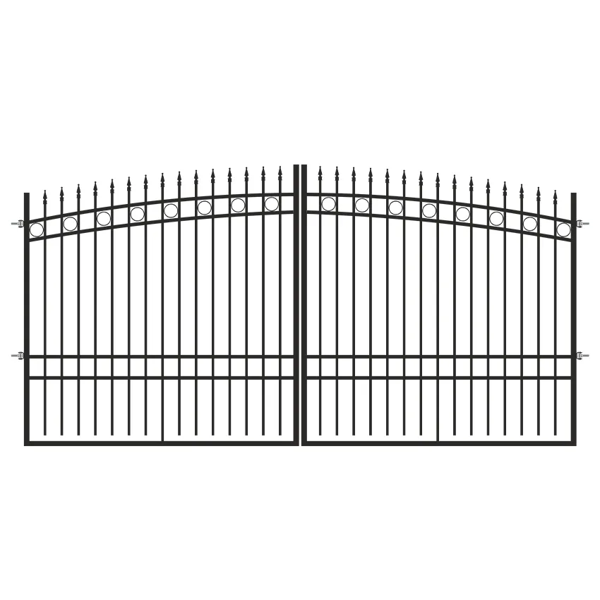 Portail acier galvanisÃ© battant 4m x H. 1m80 Noir   PAULO