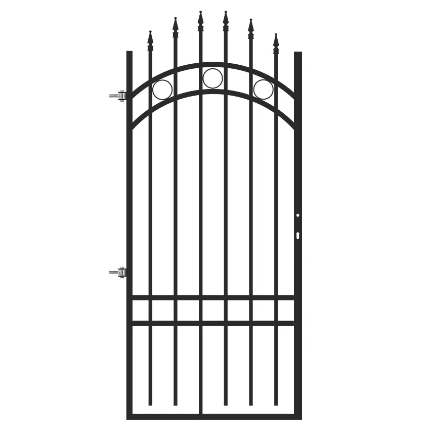 Portillon Acier galvanisÃ© PAULO Noir   Hauteur 1m80