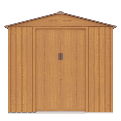 Abri de jardin métal 2,7m², Imitation bois - OOGarden