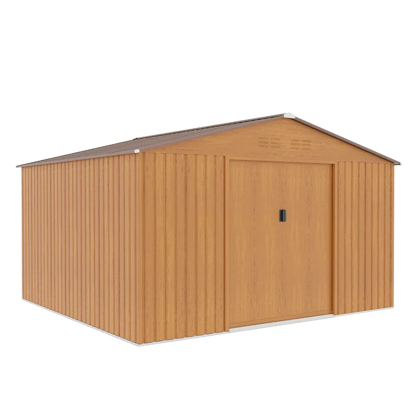 Abri de jardin mÃ©tal imitation bois 10.85 m2