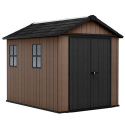 Abri Modulable Newton Plus 759/975 en Résine Imitation Bois - 6,6 m² - KETER