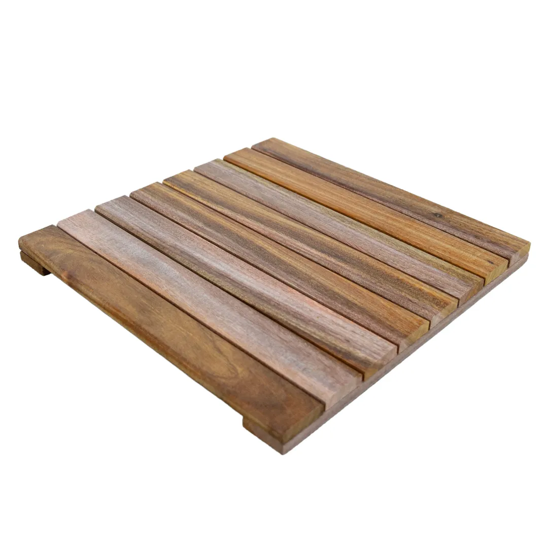 4 exotische Holzfliesen im Set, 1 m².