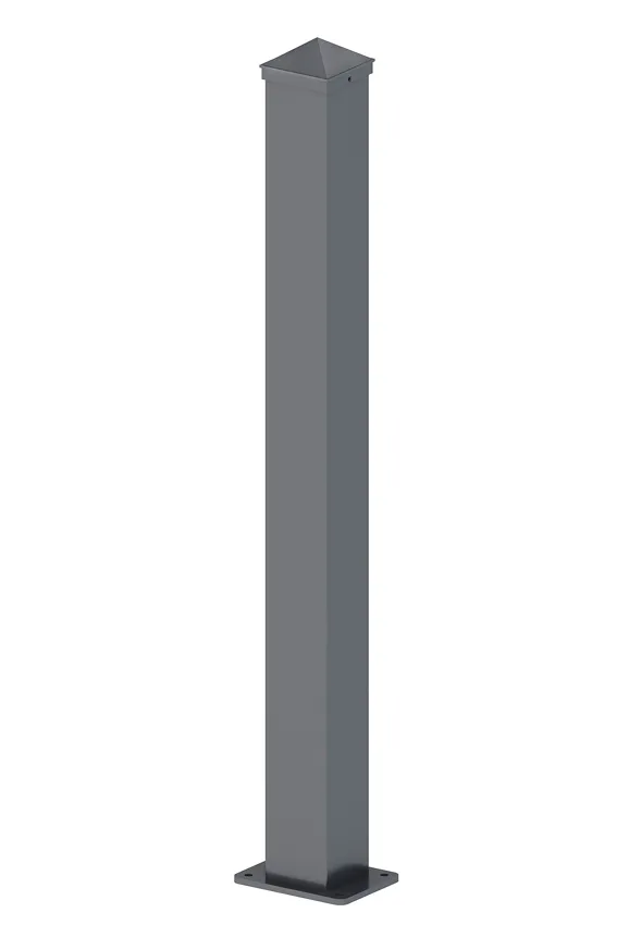 Aluminium Torpfosten, H. 190 cm, hellgrau, 2er Set