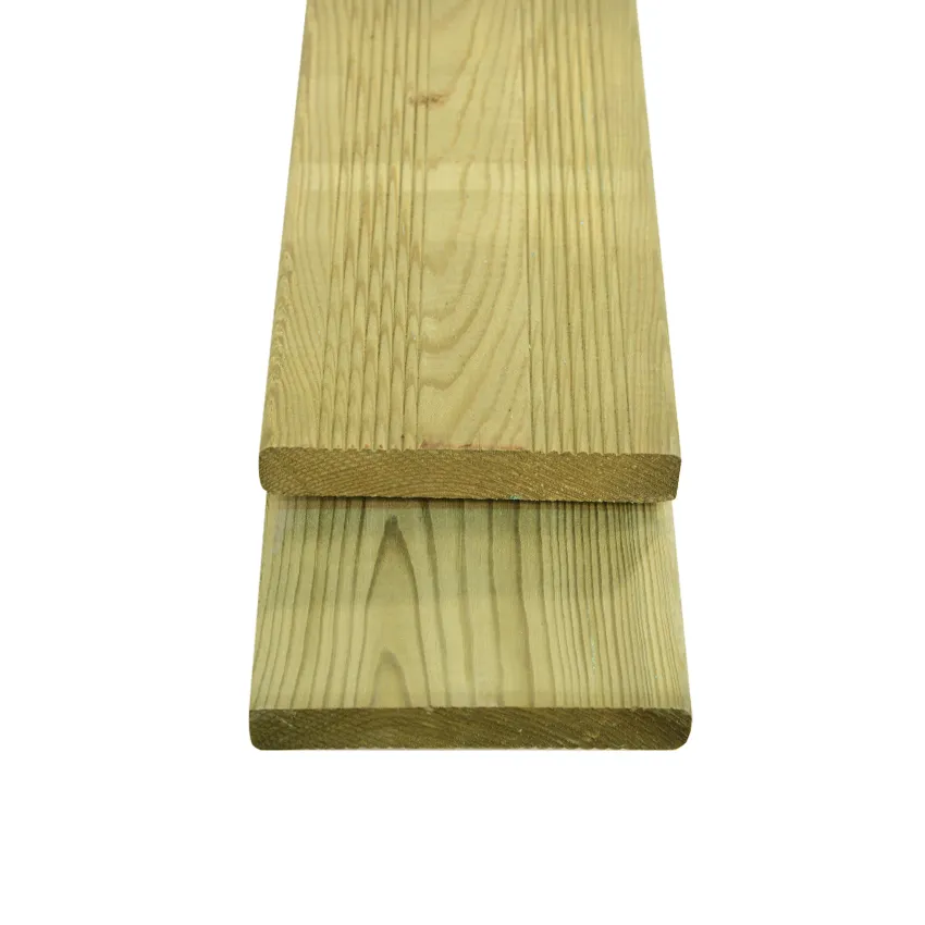 Lot de 5 lames terrasse en pin classe 4 vert 240 cm