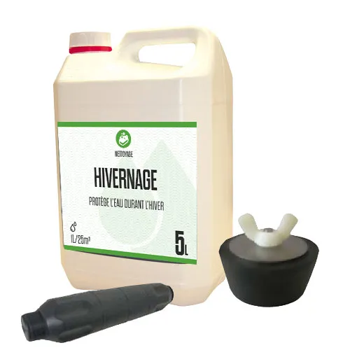Kit Hivernage Piscine Avec Produit, 3 Bouchons Et 2 Gizzmos