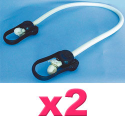 2er-Pack Gummispanner 60 cm Plastikenden - OOGarden