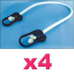 4er-Pack Gummispanner 60 cm Plastikenden - OOGarden
