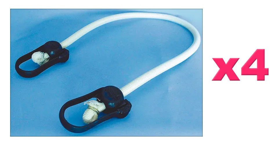 Lot de 4 sandows 60cm, embouts plastique