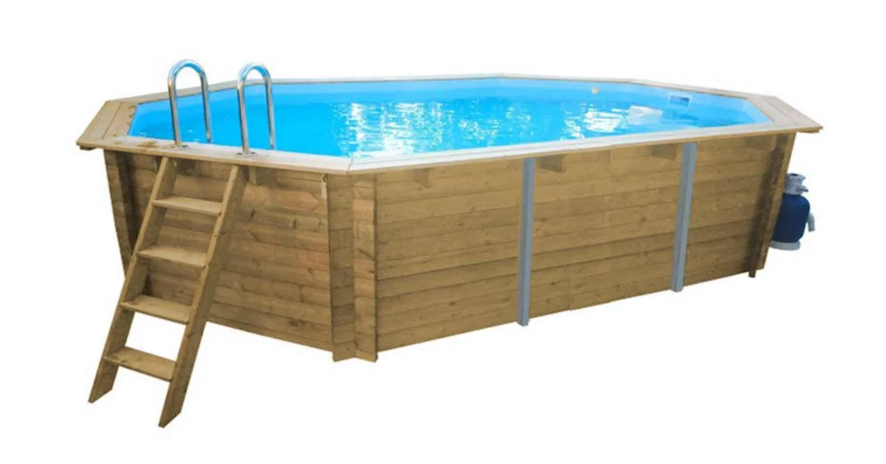 Piscine bois PRETORIA 6,60 x 4,80 x 1,30 m   Filtre Ã  Sable
