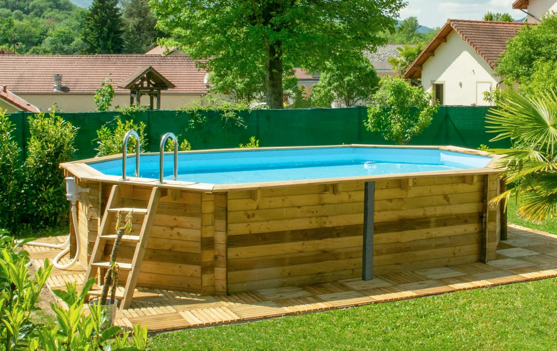 Piscine Octogonale CAPE TOWN 6,10 x 4,00 x 1,20 m Filtration Sable