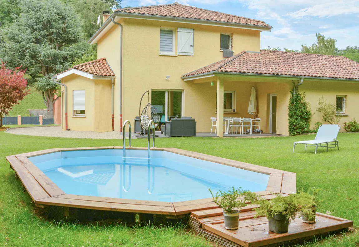Piscine bois MANAIA 120 4,90 x 3 x 1,20m Hors sol ou enterrée