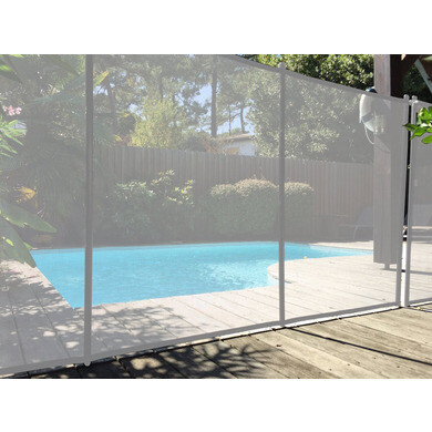 Barrières de sécurité souple pour piscine grise 7x3m en polyester