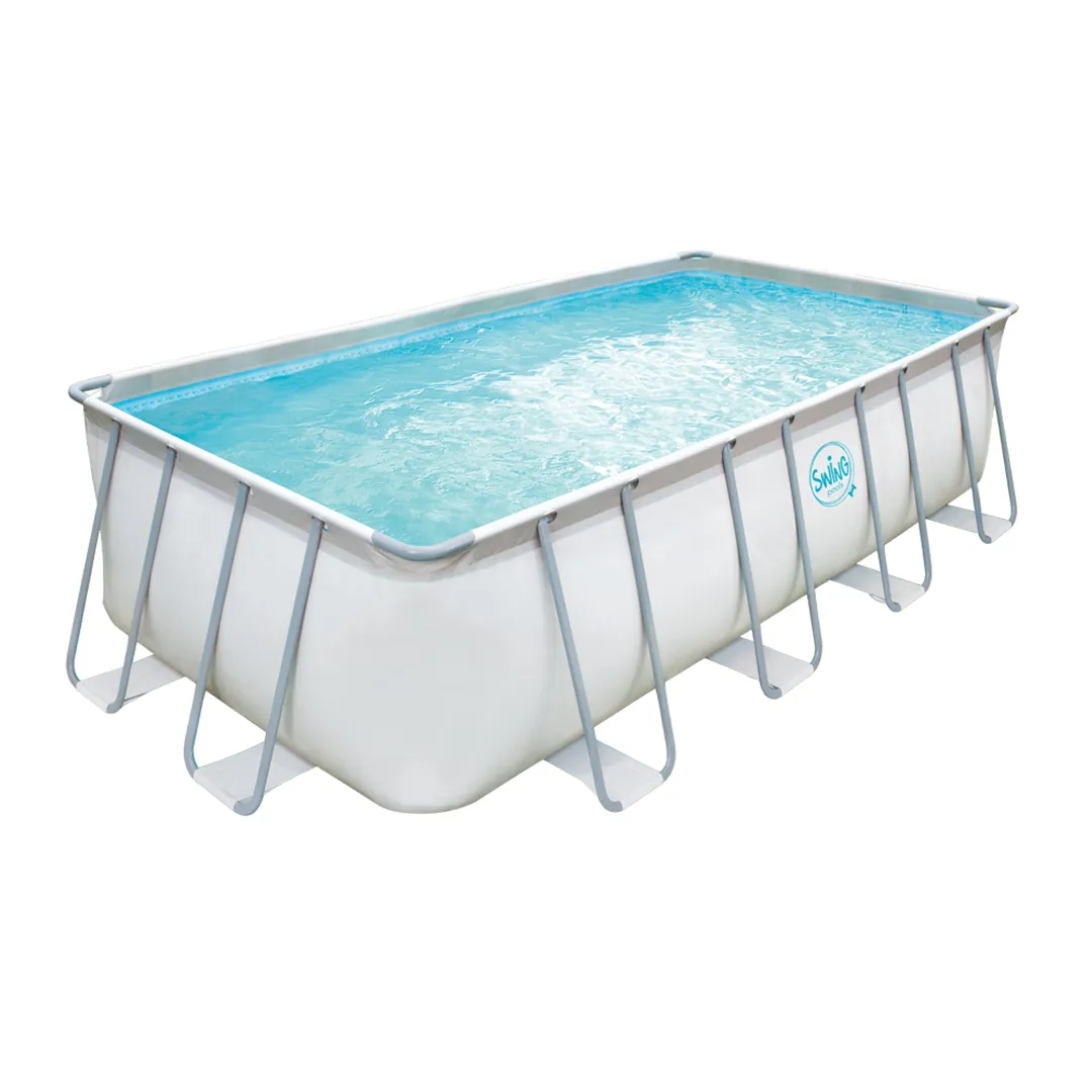 Piscine Tubulaire Grise 5,49x2,74x1,32m   Filtre Ã  Cartouche   Echelle