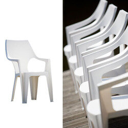 Lot de 6 fauteuils blancs DANTE  - ALLIBERT