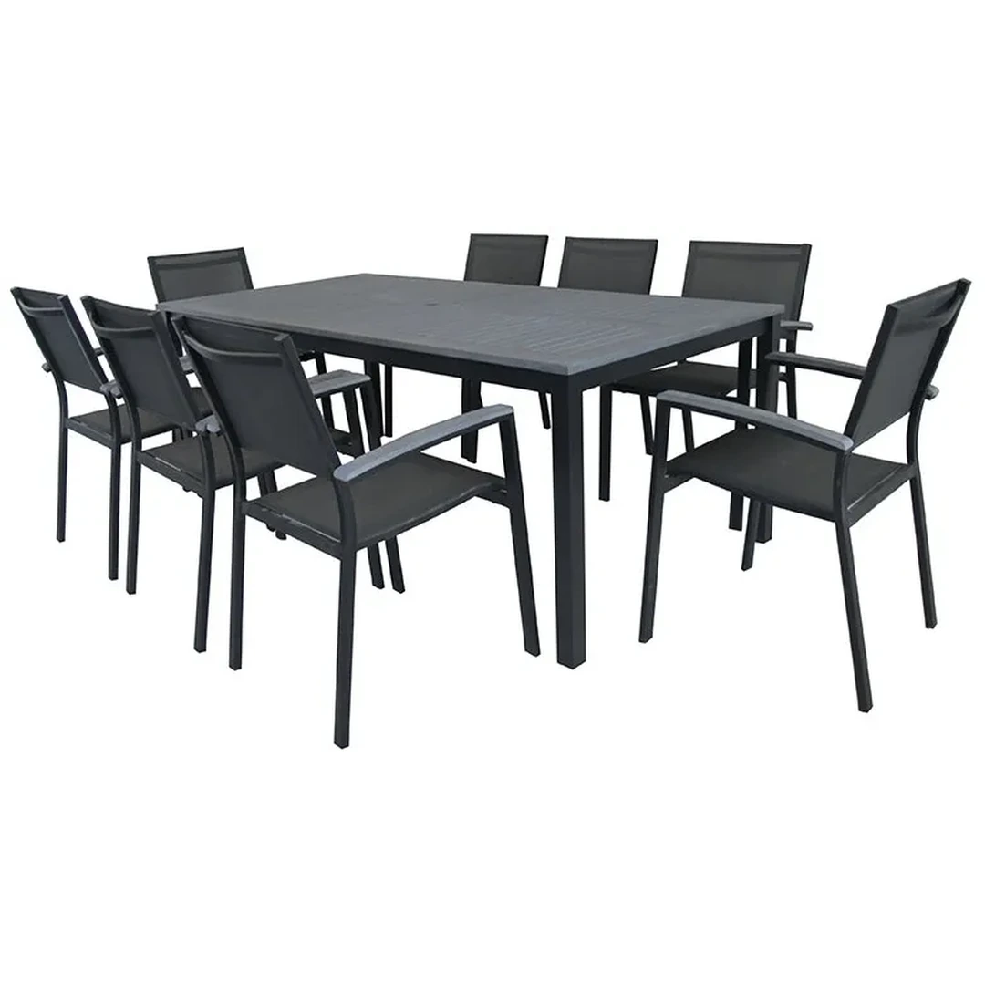 Esstischgruppe FIGUERAS 200 cm Grau