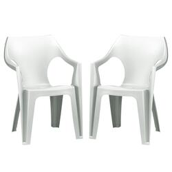 Lot de deux fauteuils blanc DANTE - ALLIBERT