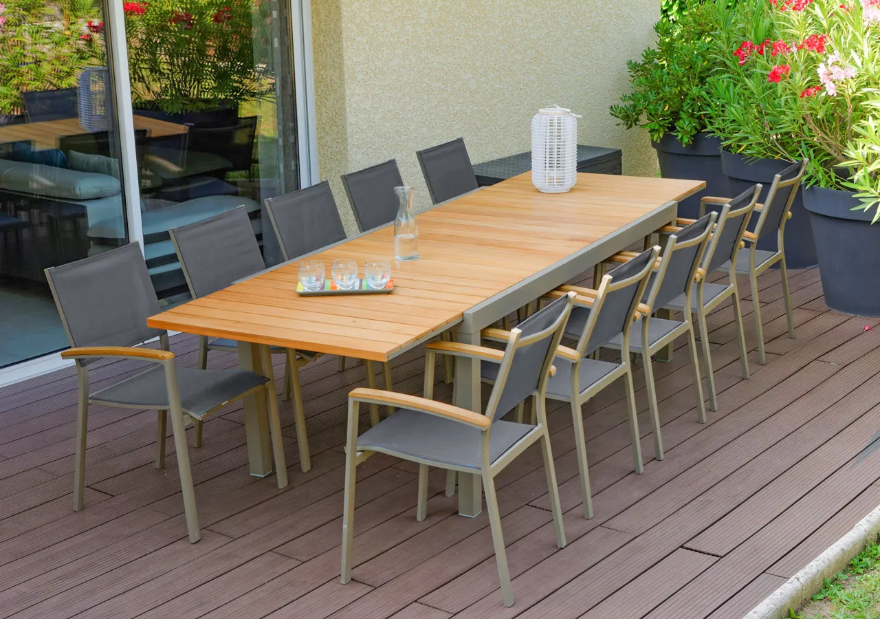 Gartenmöbelset MARBELLA 2 3 m und 10 Sessel Figueras