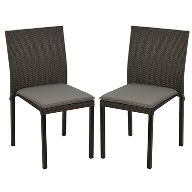 Lot de deux chaises lugo gris anthracite