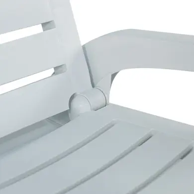 Lot de 2 bains de soleil résine polypropylène blanc RIVA - OOGarden