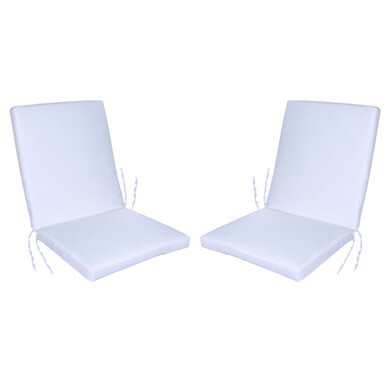 2 Coussins De Chaise Avec Sangles – 40 X 40 Cm, épais 5 Cm, Pour Intérieur/extérieur, Lavables, Anti-glisse