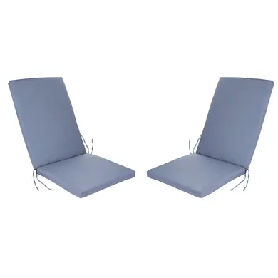 Sleepling Coussins Dossier Haut Pour Chaise Jardin - Housse Gris Lavable - 120x50x6cm - Fabriqué En UE