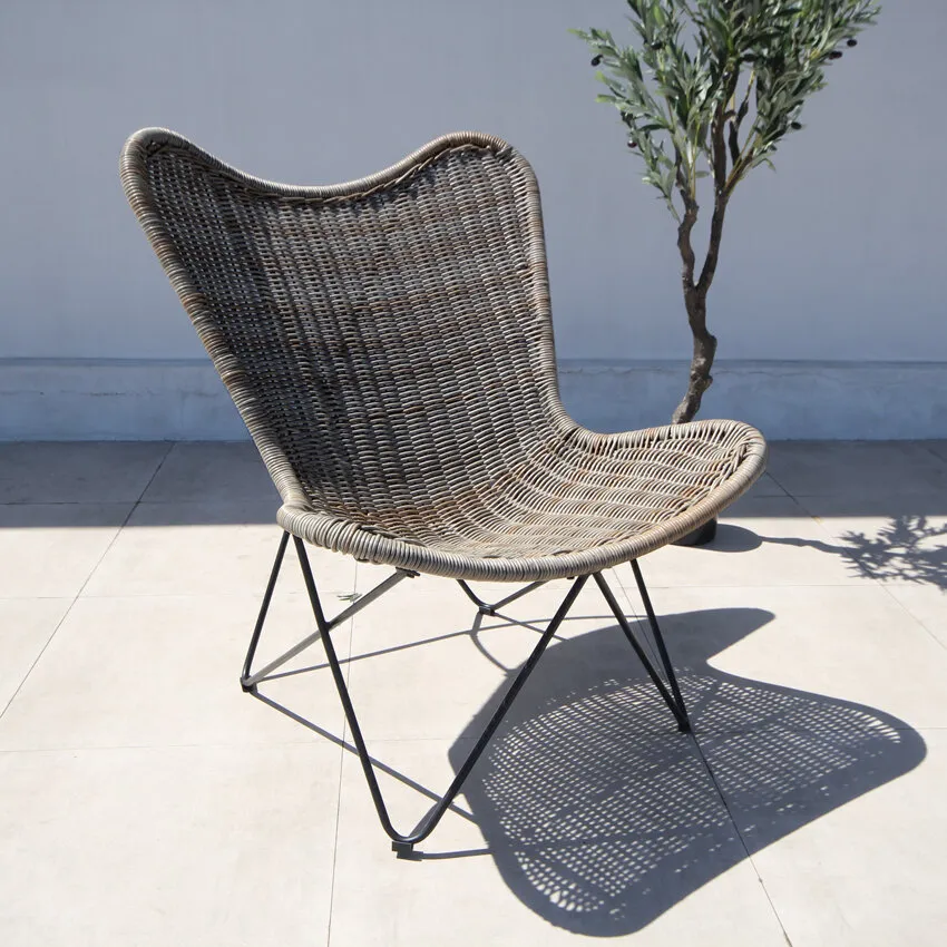 Fauteuil detente rÃ©sine tressÃ©e LYSON