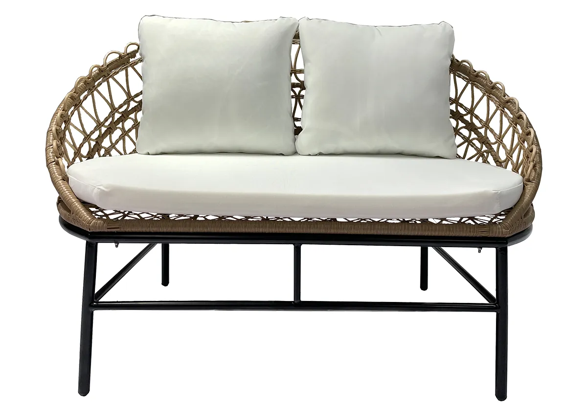 Banc de jardin 2 places acier anthracite KARON