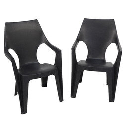 Lot de 2 fauteuils graphite DANTE - ALLIBERT