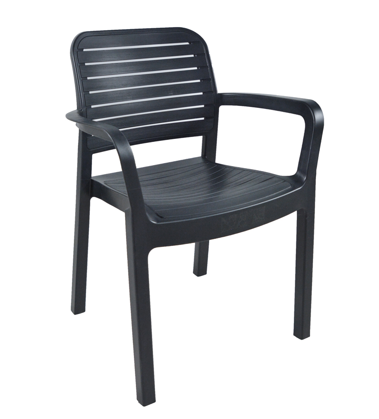 Fauteuils De Jardin Inclinables Keter Brasilia - Lot De 2, Couleur Graphite, Résistants Aux Intempéries