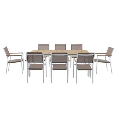 Tuinmeubelset - Tafel 2m + 8 fauteuils ROMA - OOGarden