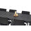 Tuinmeubelset: Julie Dubbele tafel + 10 LOVE grafiet stoelen - OOGarden
