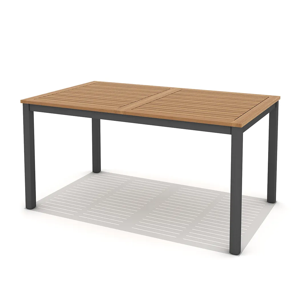 Salon de Jardin Table NATUREA 150 cm et 6 Fauteuils BILBAO